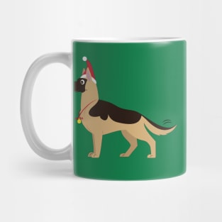 Cartoon German Shepherd Dog GSD at the Holidays Mug